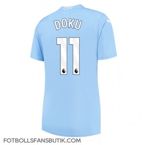 Manchester City Jeremy Doku #11 Replika Hemmatröja Damer 2023-24 Kortärmad